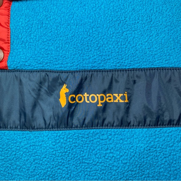 Cotopaxi Teca Fleece Pullover Mens Small Blue Textured 1/4 T Snap Sweater - Picture 2 of 6